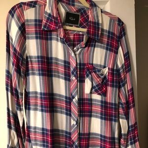 Rails plaid woven top